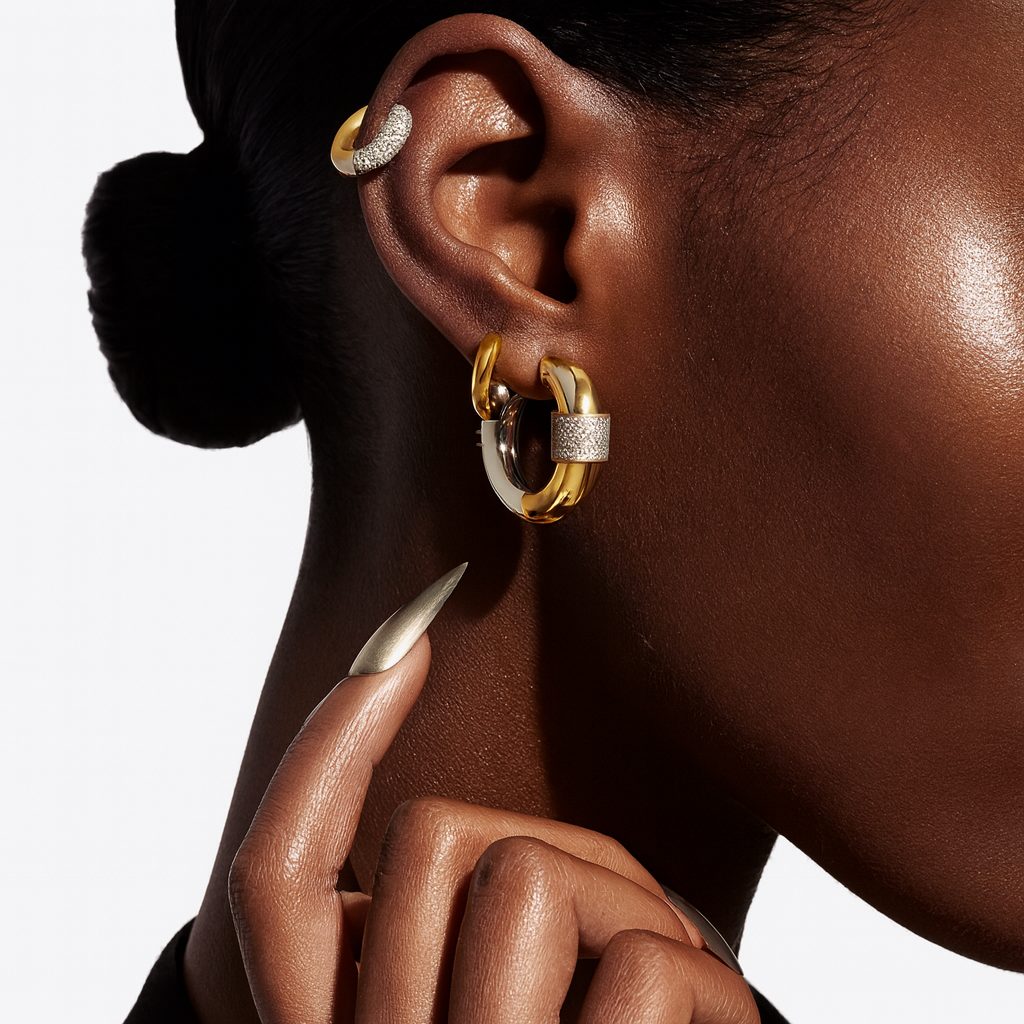 Auréla™ DuoTone Zircon Huggie Hoops